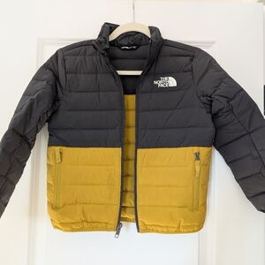 The North Face Kids Puffer Jacket - Charcoal and Mustard